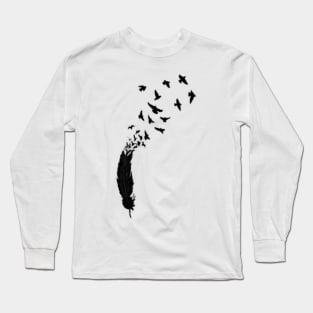 Birds Flying from Feather Long Sleeve T-Shirt